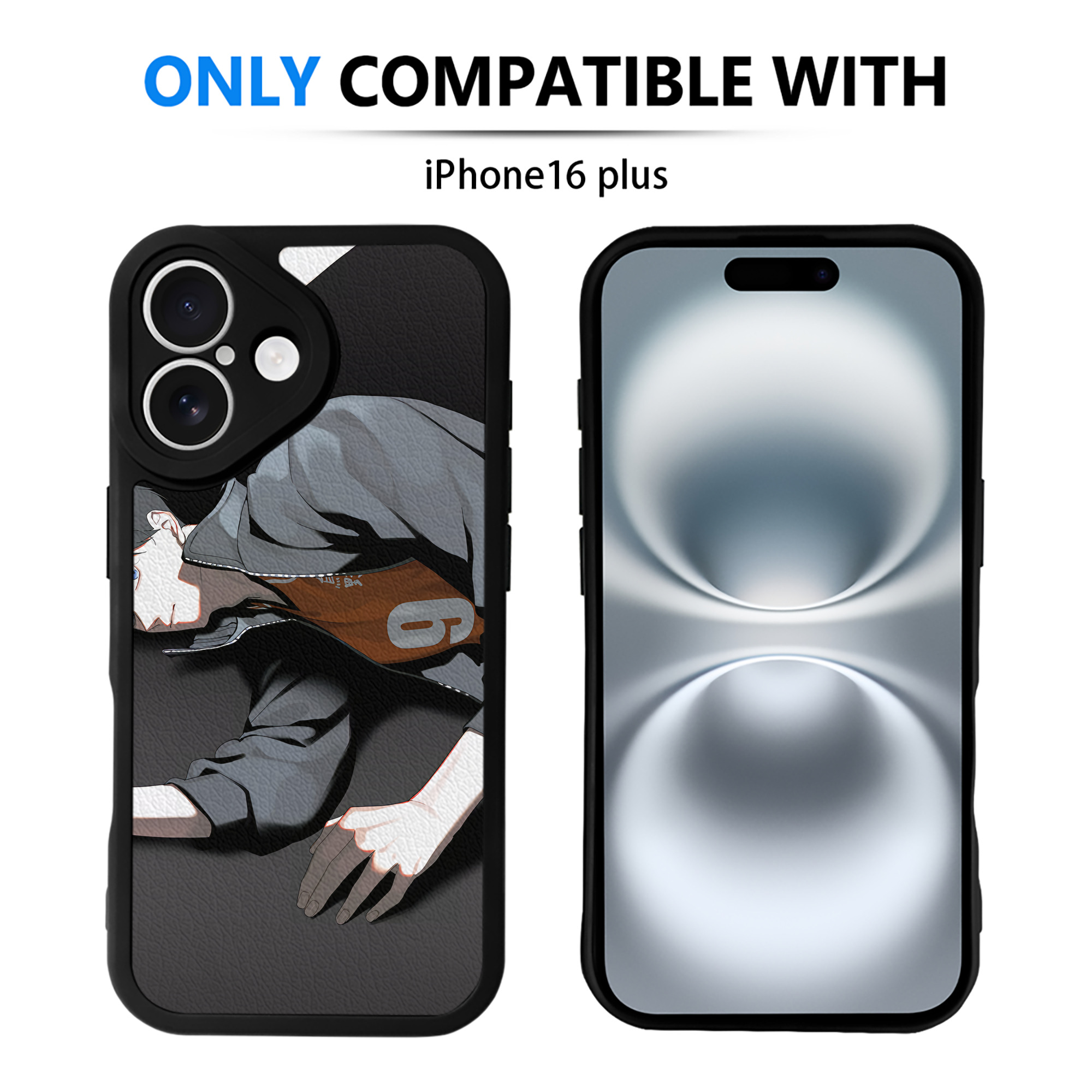 （画像用） ハイキュー!! Haikyu!! 【iPhone 16シリーズ対応】シリコンスマホケース（レザー調） 材質：シリコン